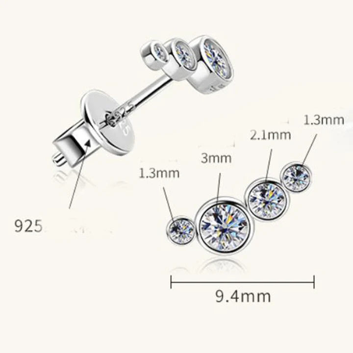 S925 Moissanite Earring