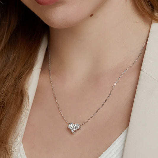 Heart Moissanite Jewelry Set